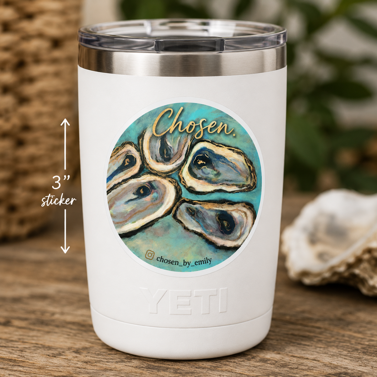 Blue Oyster Waterproof Sticker