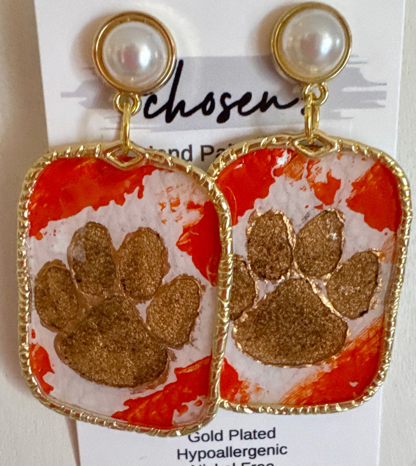 Paw Days Hand Painted Leather Earring Collection