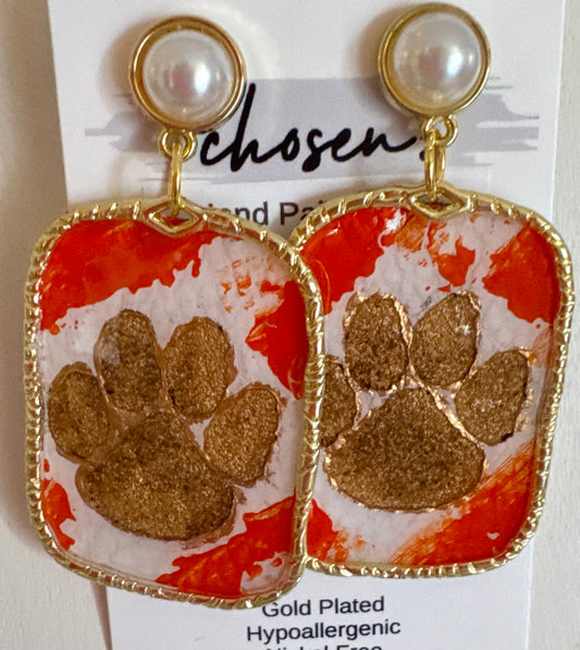 Paw Days Hand Painted Leather Earring Collection